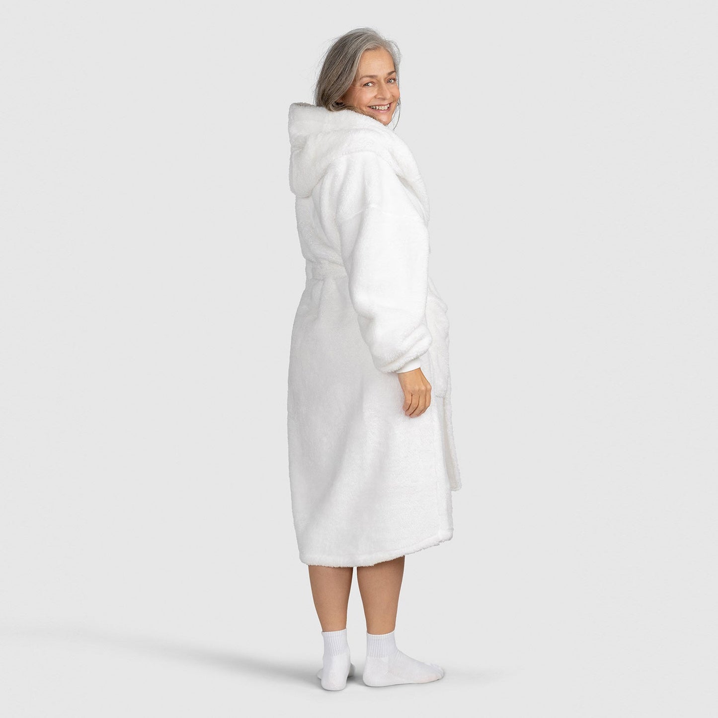 White Fluffy Dressing Gown