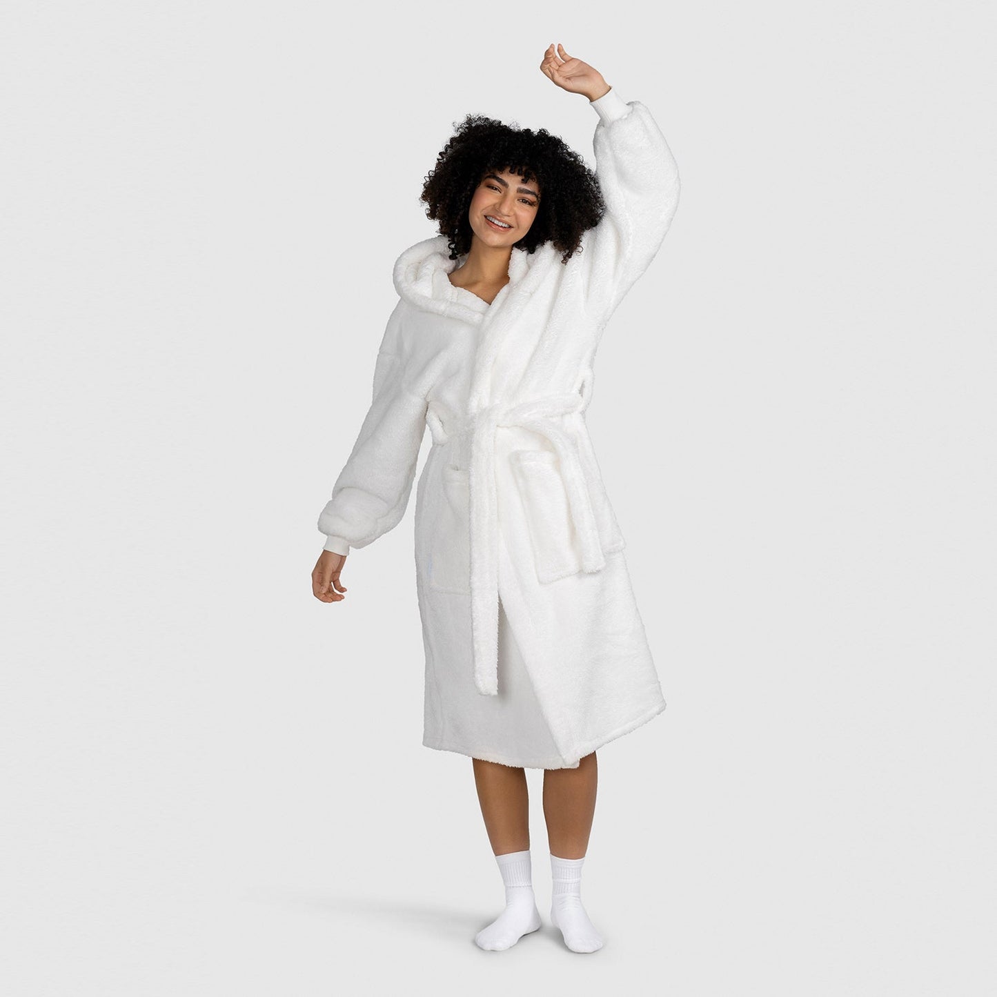 White Fluffy Dressing Gown