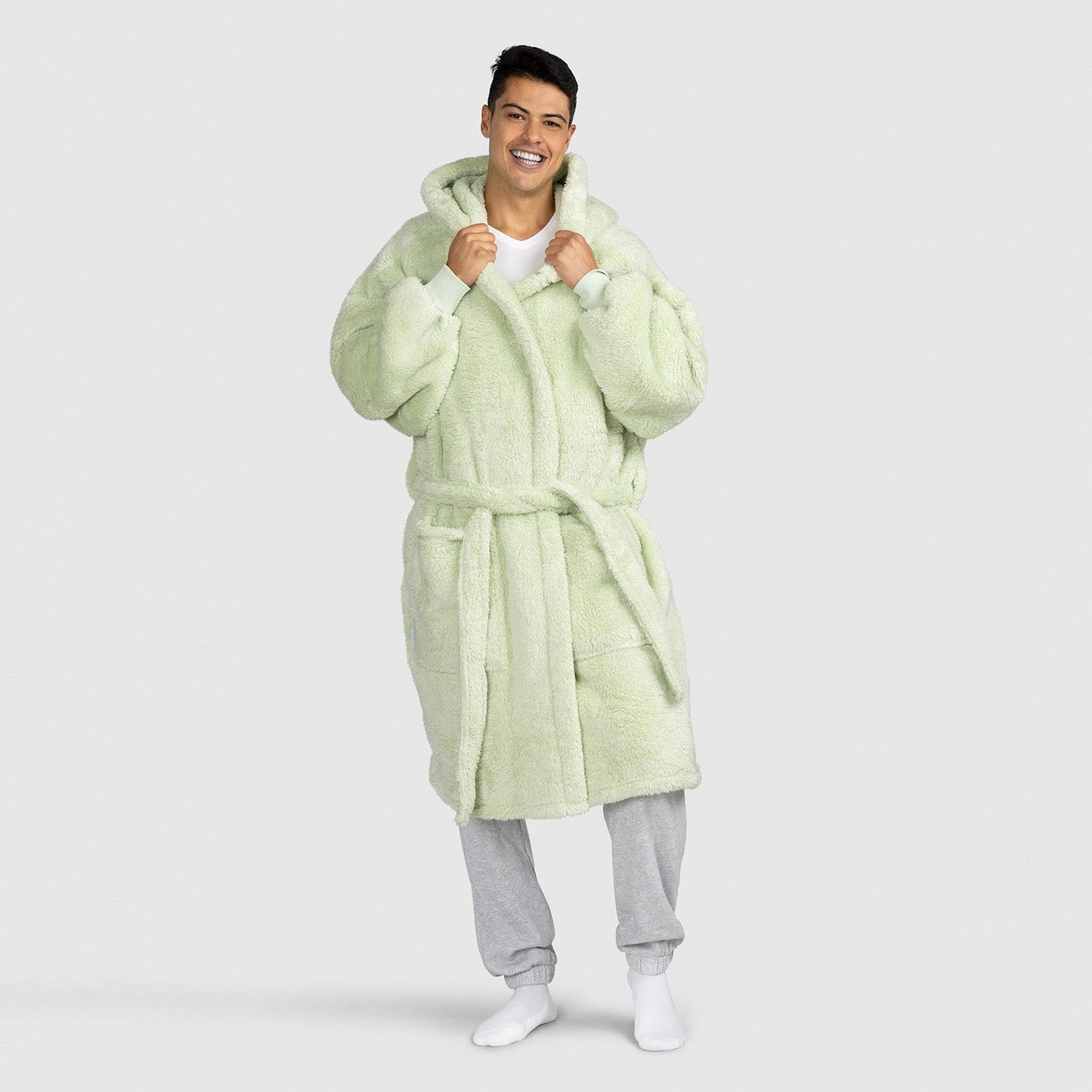 Green Fluffy Dressing Gown