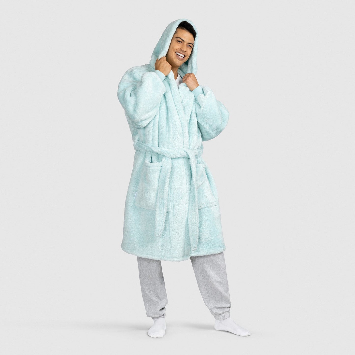 Blue Fluffy Dressing Gown