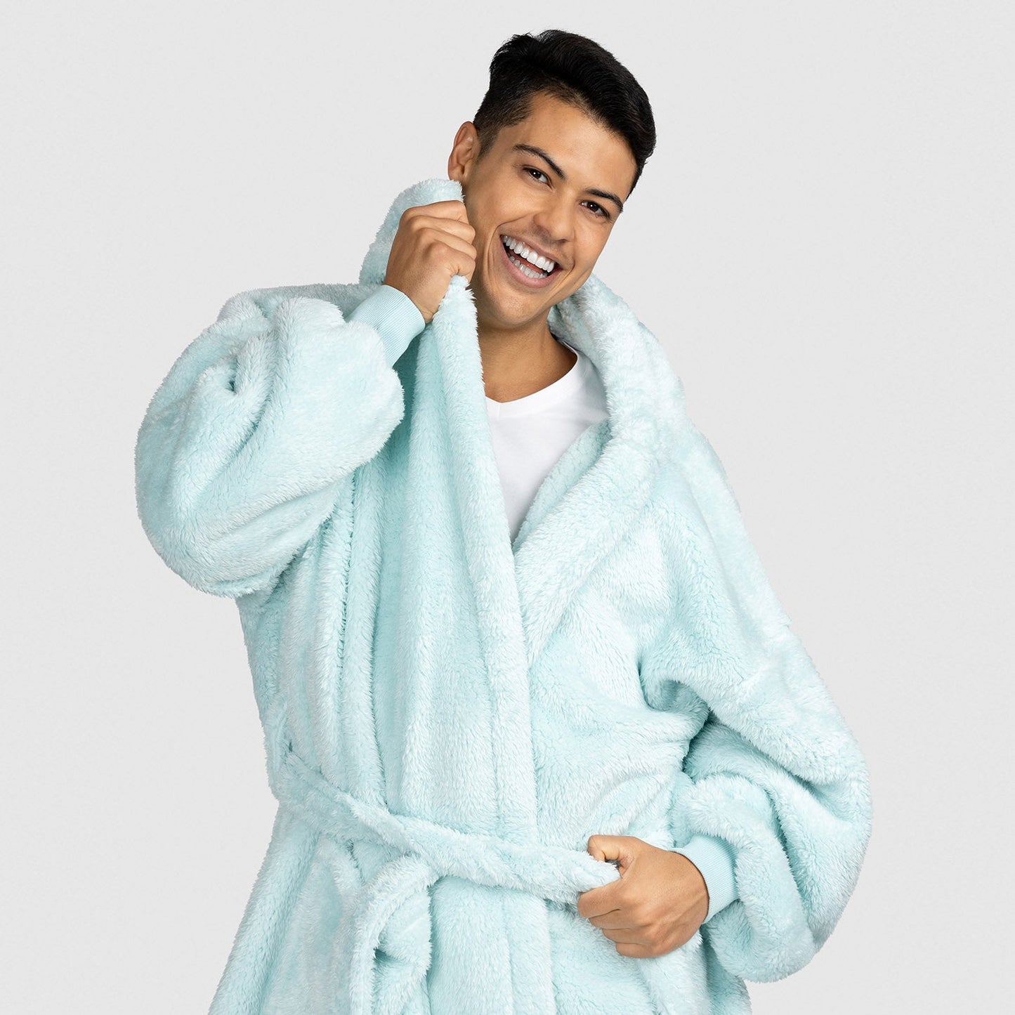 Blue Fluffy Dressing Gown