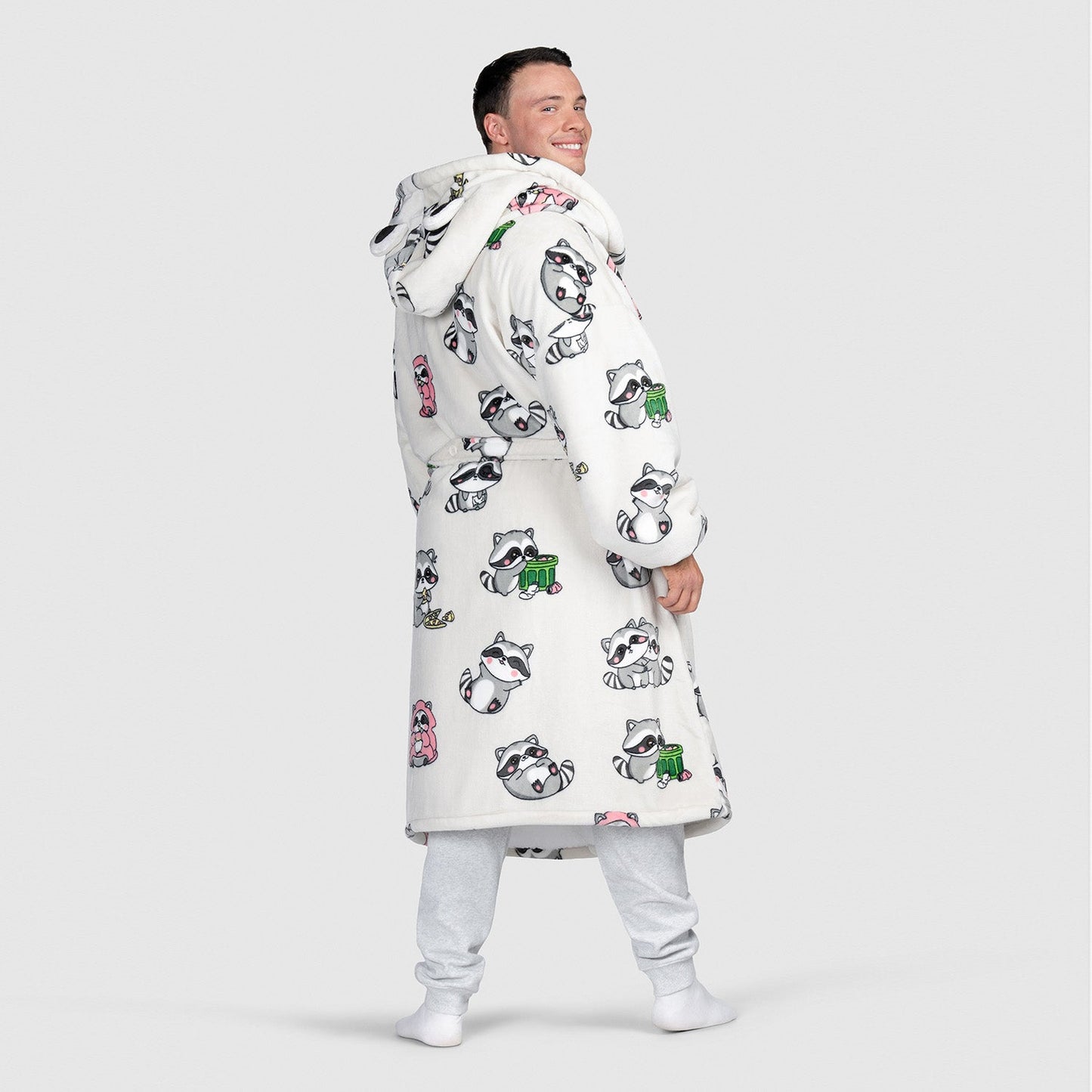 Raccoon Sherpa Dressing Gown