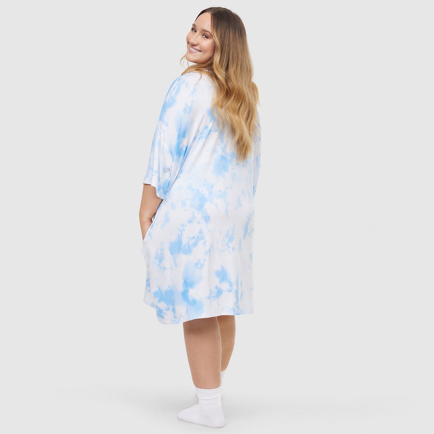 Blue Tie-Dye Sleep Tee