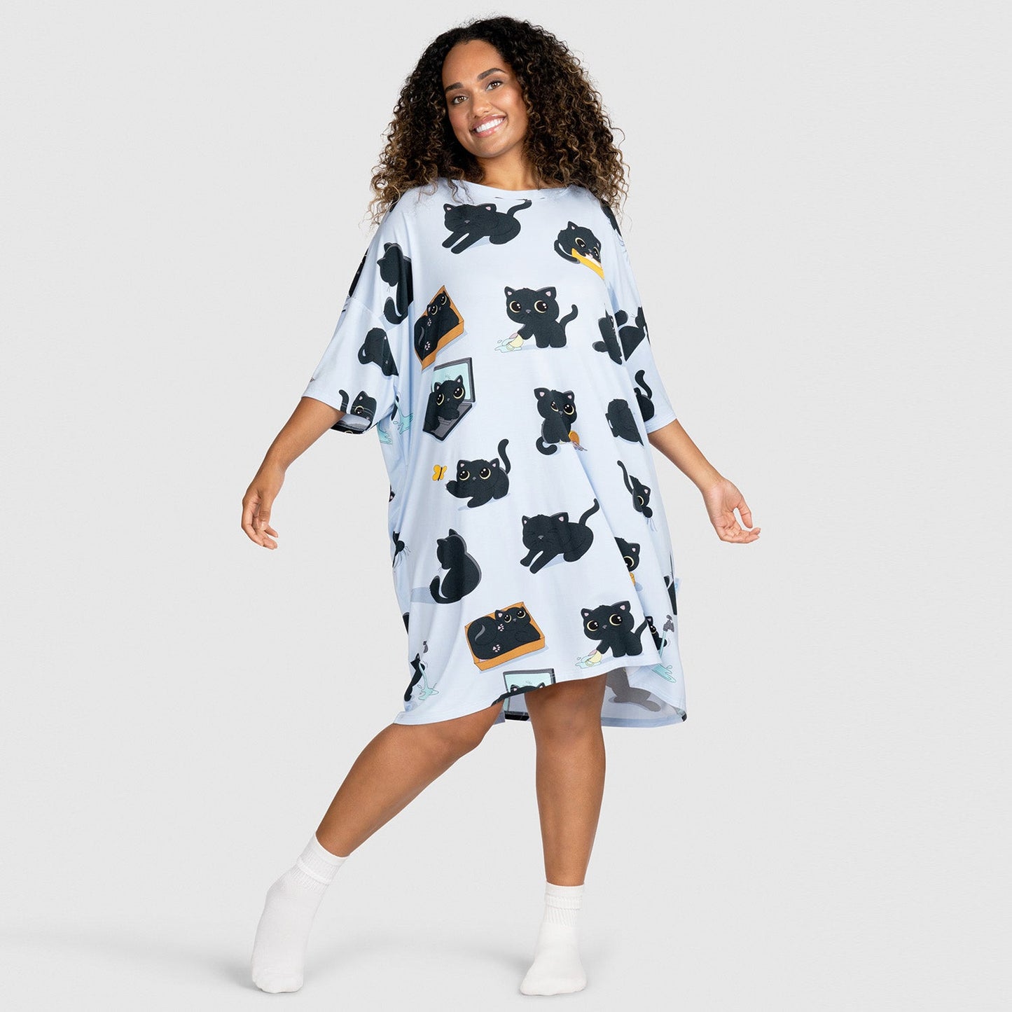 Black Cat Sleep Tee