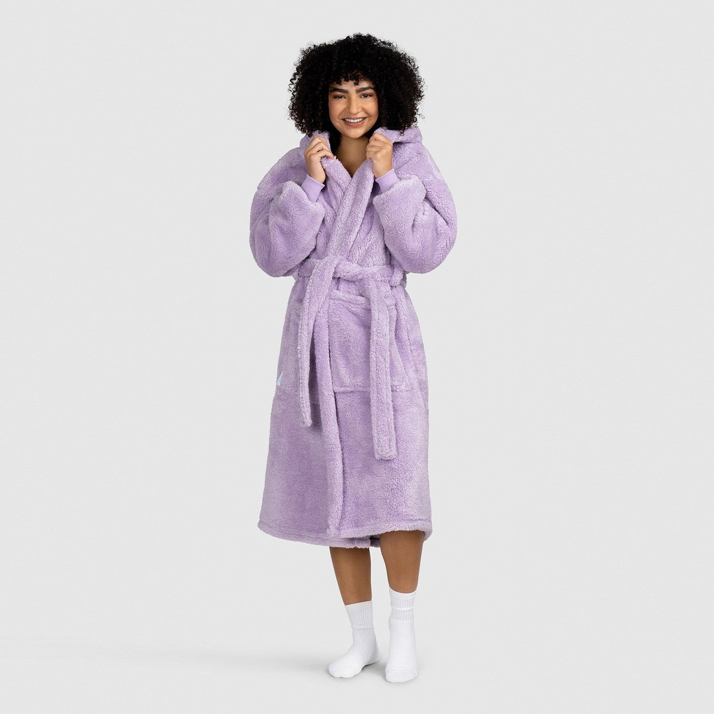 Lilac Fluffy Dressing Gown