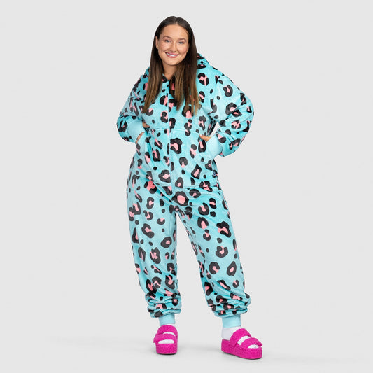 Blue Leopard Onesie