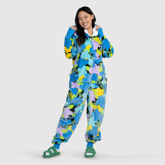 Blue Floral Onesie