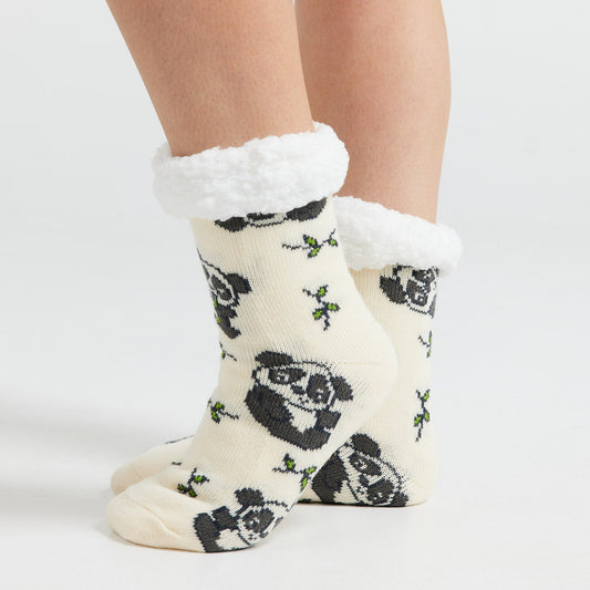 Panda Sherpa Socks